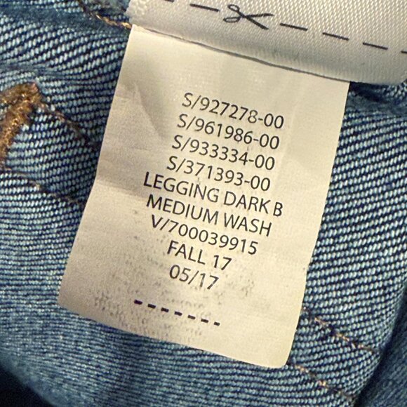 GAP Jean Leggings Medium Wash Blue Size 27A - Picture 6 of 6